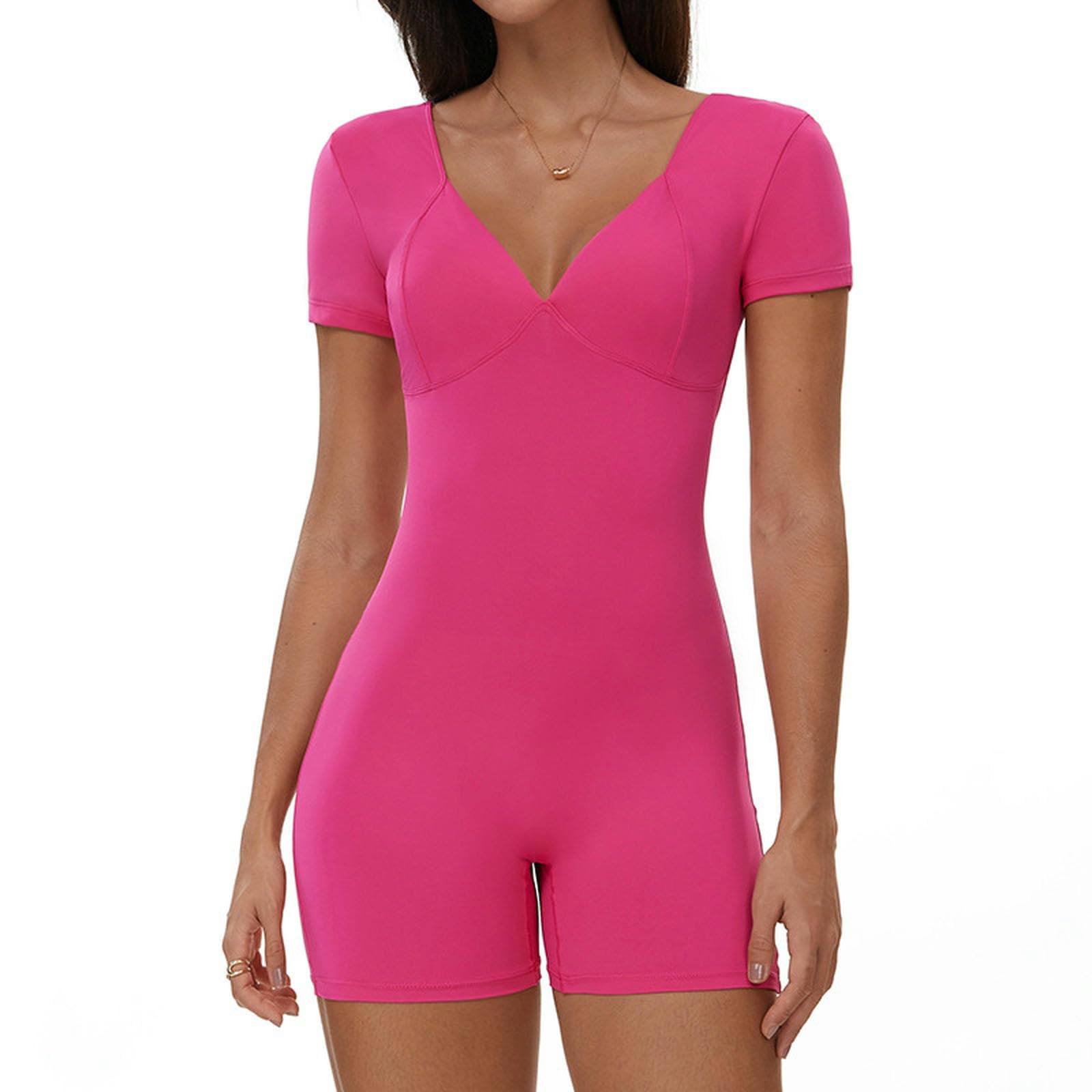 Ropa de yoga para mujer con control de barriga y efecto levantamiento en rosa roja XS