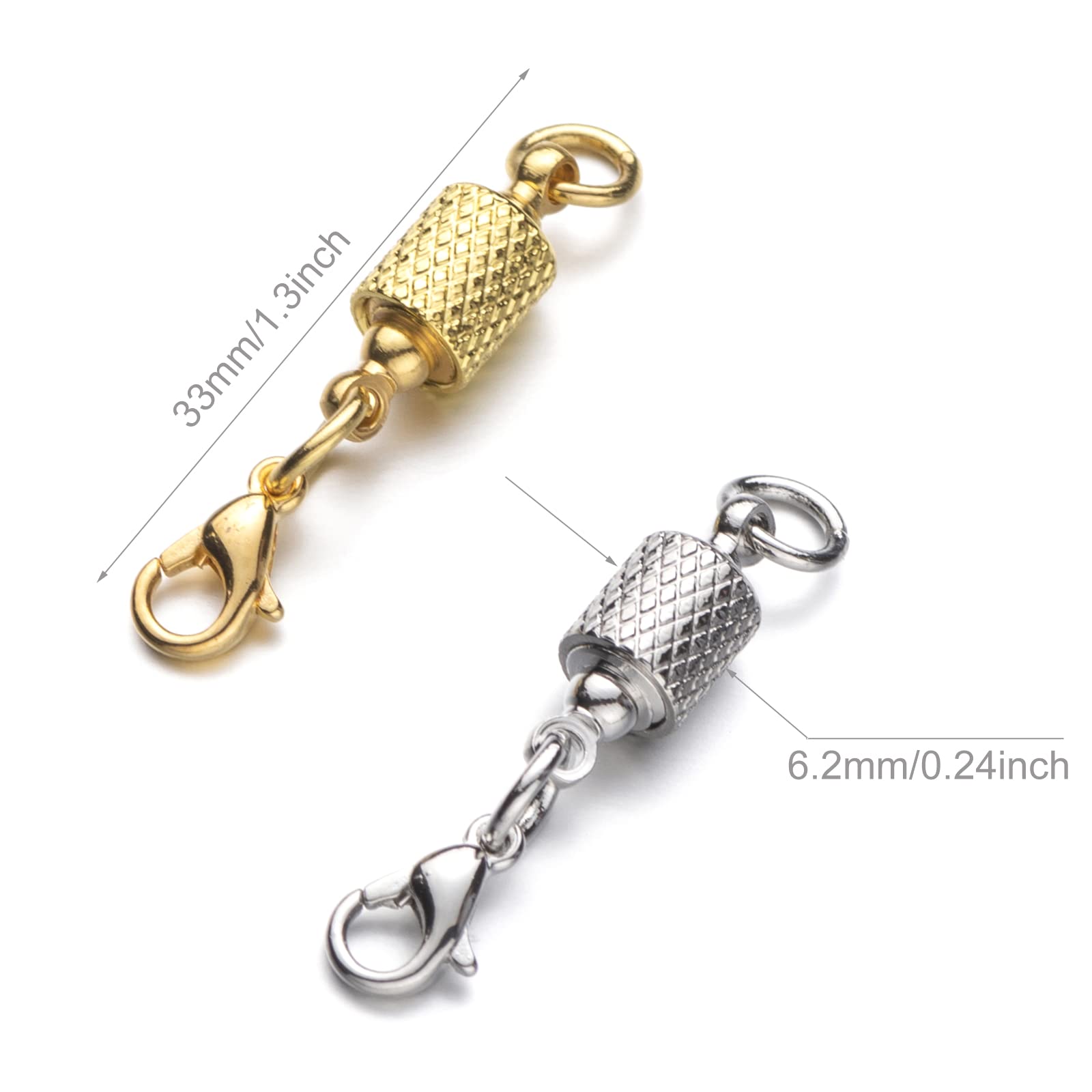 アクセサリー Kisaragi Amazon.com: Zpsolution Locking Magnetic Clasps for Jewelry Easy