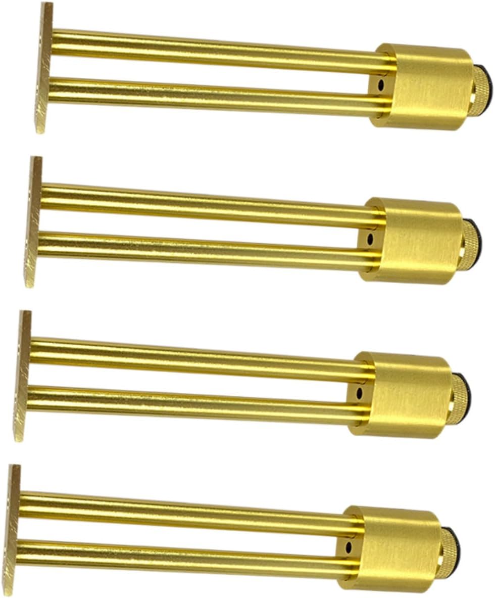 4pcs Adjustable Metal Aluminum Alloy Bathroom Cabinet Legs Furniture Support Feet 15cm Height Dual Pillar Leveling Feet for Cupboards and Tv Stands