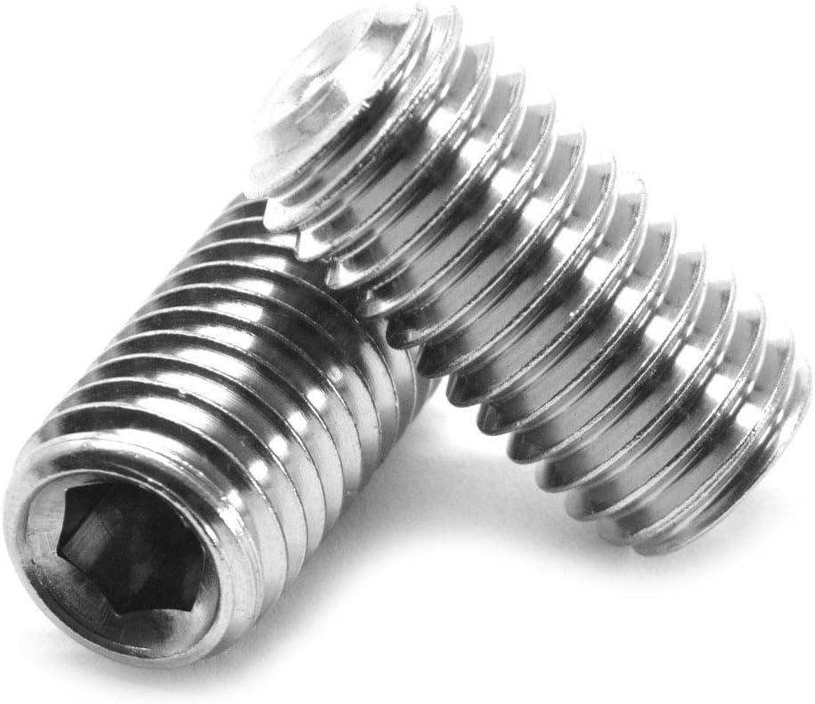 1/4"-28 x 1/2" Fine Thread Socket Set Screw Cup Point Stainless Steel 18-8 Pk 25