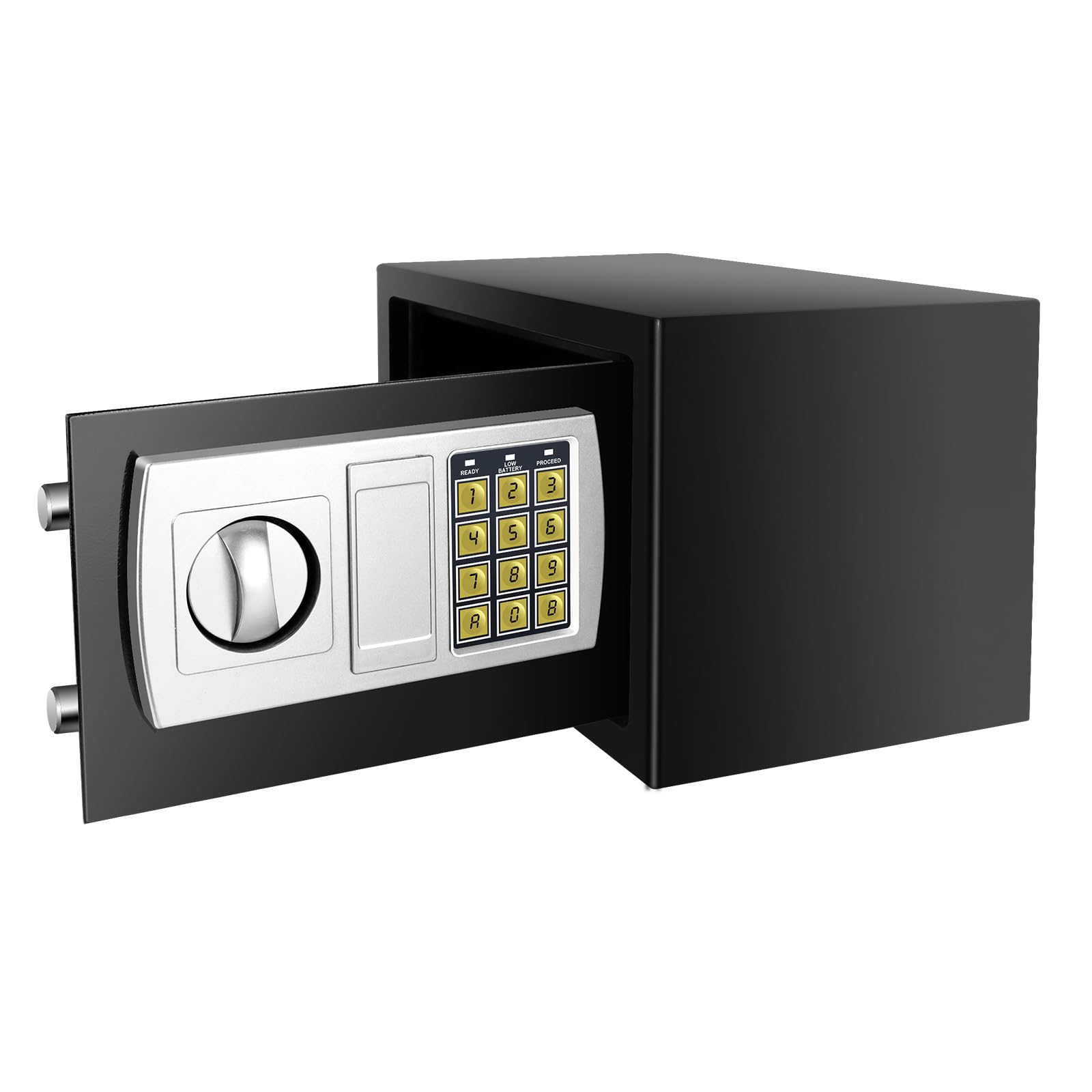 Cassaforte per La Casa Mini Cassaforte Ignifuga Impermeabile, Cassaforte di Sicurezza Personale per La Casa con Codice Pin Digitale E Cassetta Portachiavi di Emergenza, per Contan，Black-8.5L