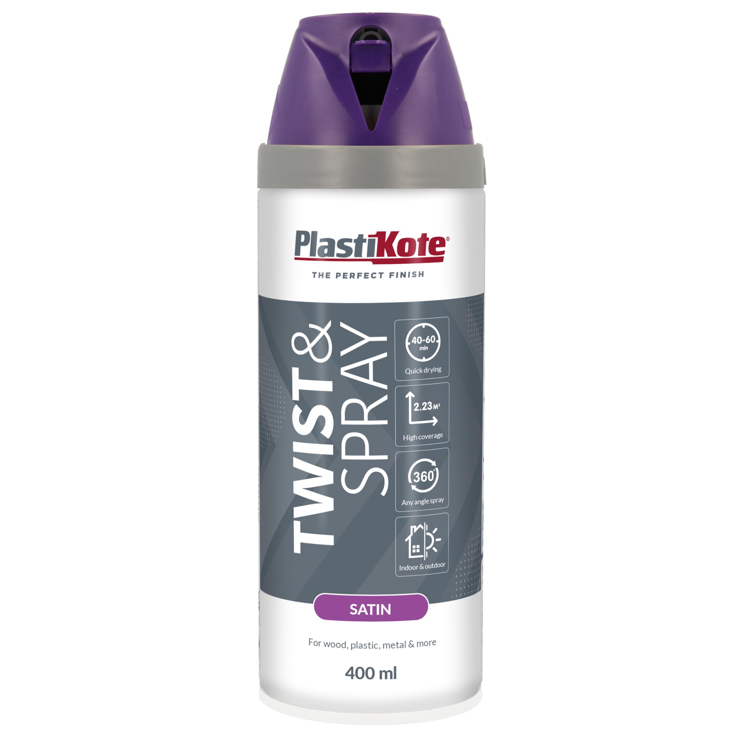 Plastikote Sumptuious Purple Premium Satin Aerosol Spray Paint