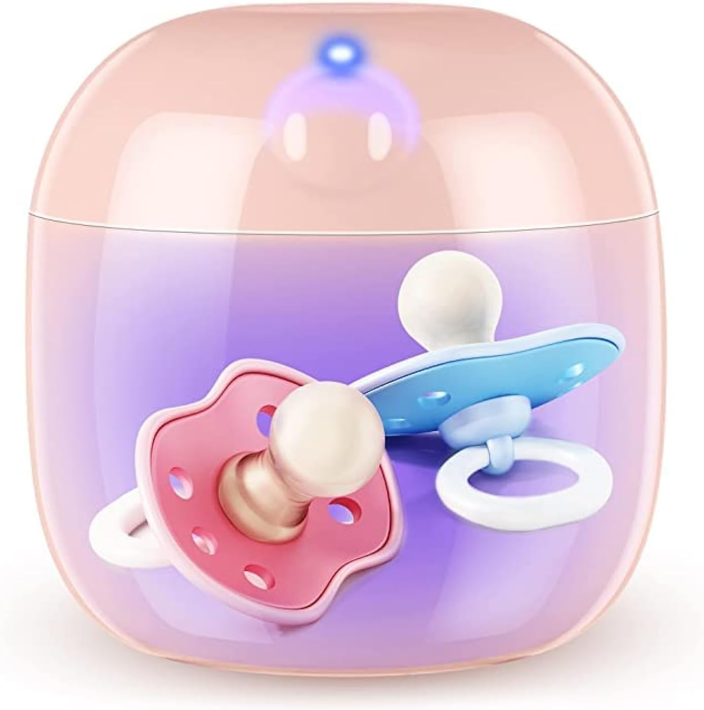 mountop Portable Pacifier Sterilizer, Mini UV Light Sterilizer, Sterilization in 3 Mins, USB Rechargeable, Mini UV-C Sanitizer Box for Baby Pacifier, Bottle Nipples, Teethers, Headphones, Keys, Pink