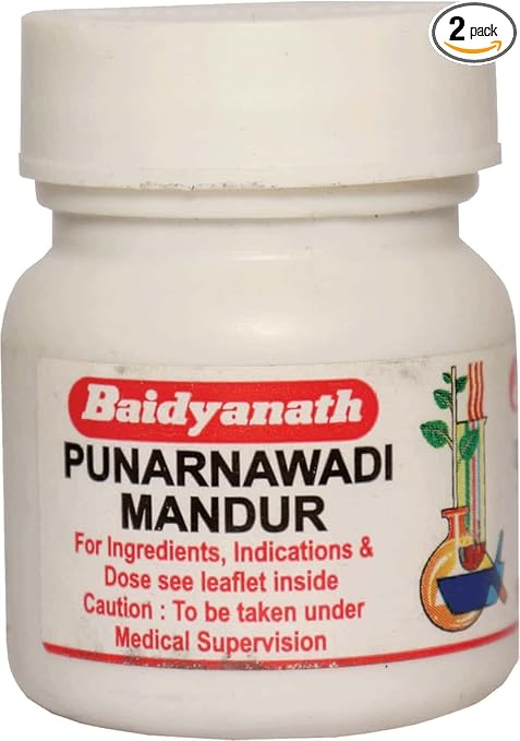 Baidyanath Punarnavadi Mandur - 40 Tablets (Pack of 2)