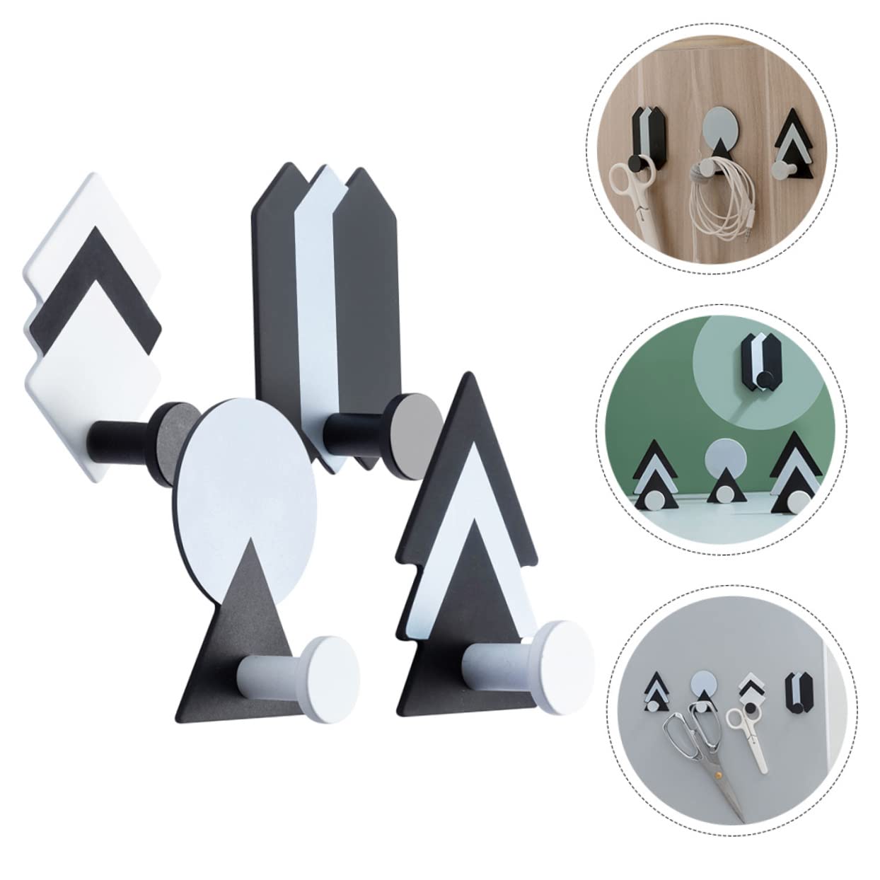 MAGICLULU 12piezas Ganchos Decorativos Autoadhesivos Sin Perforación De Ganchos Para Pared Cocina y Baño Perfectos Para Colgar Toallas Sombreros y Ropa