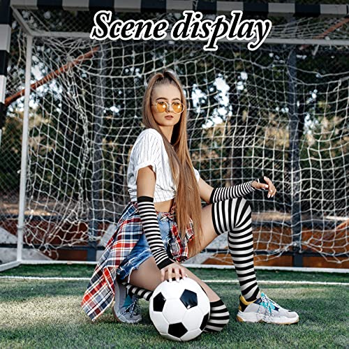Image of Geyoga Arm Warmers Leg Warmers Striped Thigh High Socks Fingerless Gloves Stockings Christmas Halloween