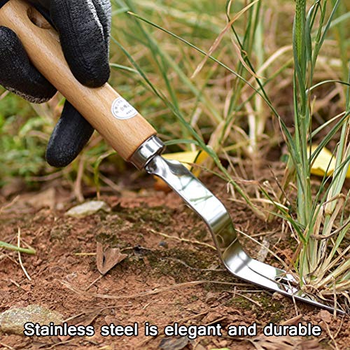 Tenedor para deshierbar de acero inoxidable con mango ergonómico miniatura 4