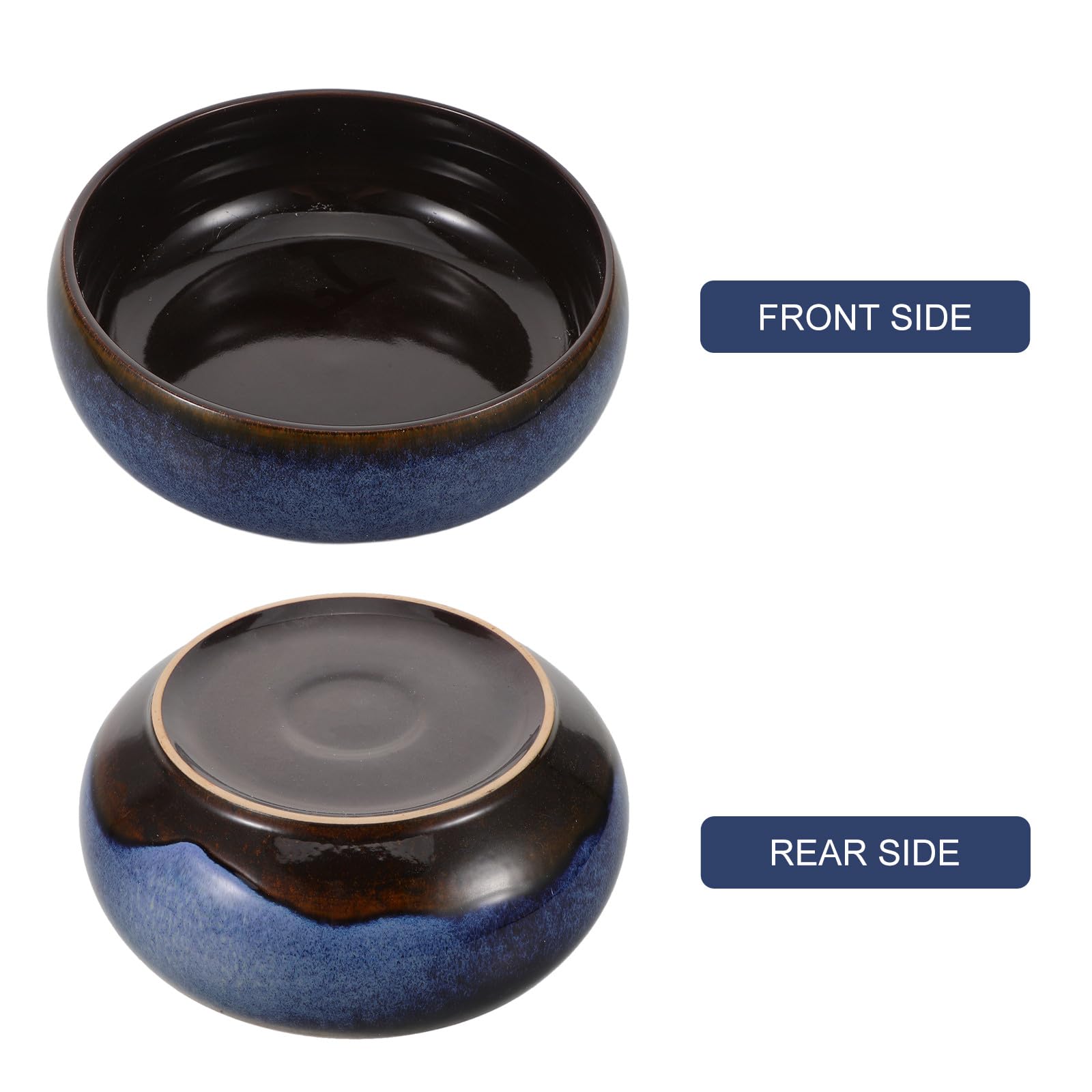 TOYANDONA Doniczka Lotus Bowl: Okrągła ceramiczna doniczka hydroponiczna z motywem lilii wodnej do salonu, biura i wnętrz