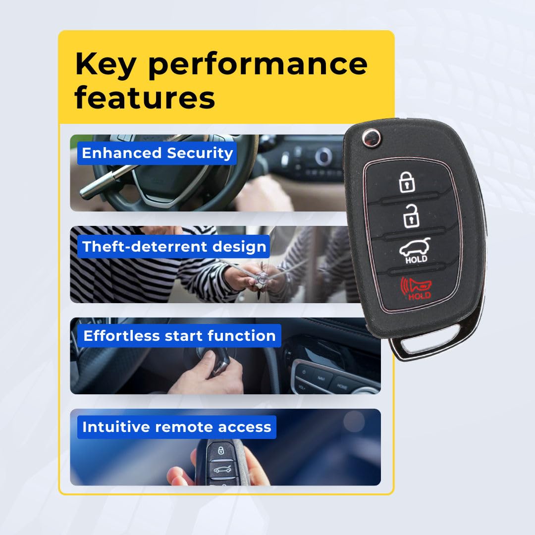 Telecomando di ricambio per telecomando senza chiave, per Hyundai Tucson Fcc TQ8-RKE-4F25 2016-2019, codice articolo 95430-D3010, confezione da 2
