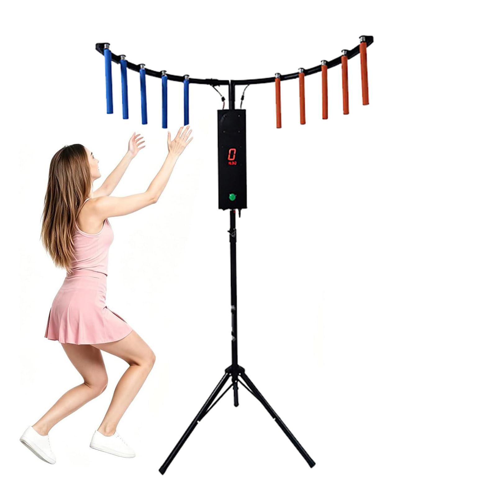 LQQYJSM Reflex Stick Challenge Game, Hand-Eye Coordination Trainer Arcade Machine Catching Stick Game for Events, Rentals, and Family Game Nights, Improve Focus and Reaction