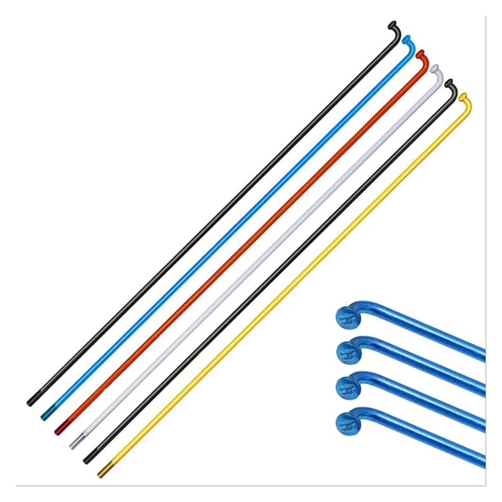 32 pz Multi dimensioni Raggi In Acciaio Con Nipples Biciclette Raggi Fili Riparazione Bici Sostituzione 14G barra in acciaio