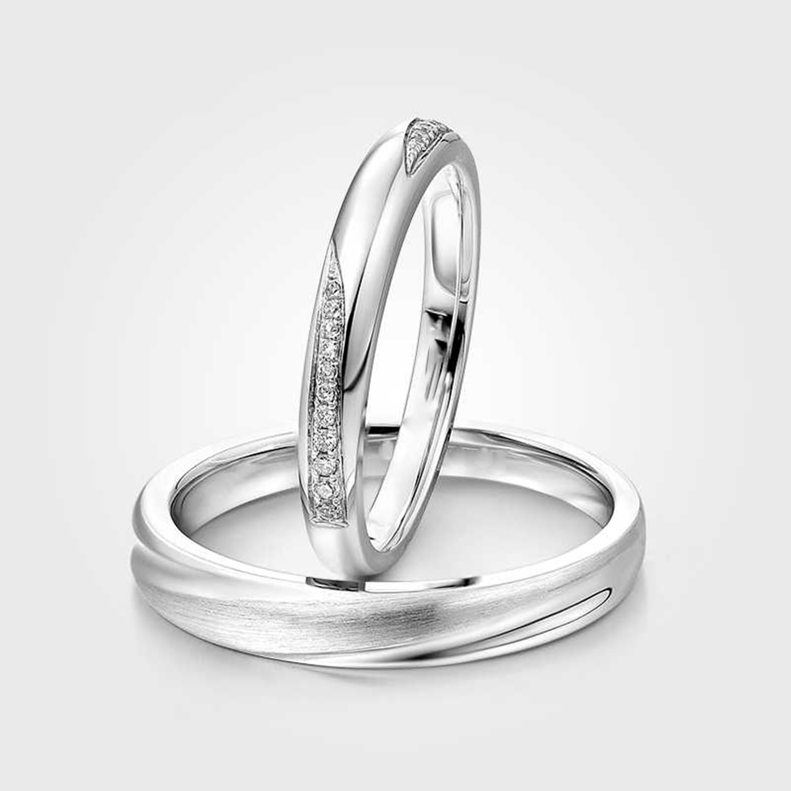 Anillos de compromiso de oro blanco 375, alianzas de boda de oro real de 9 quilates, sin piedras preciosas, anillo de banda de 3,4 mm, para hombre, talla 70 (22,3)