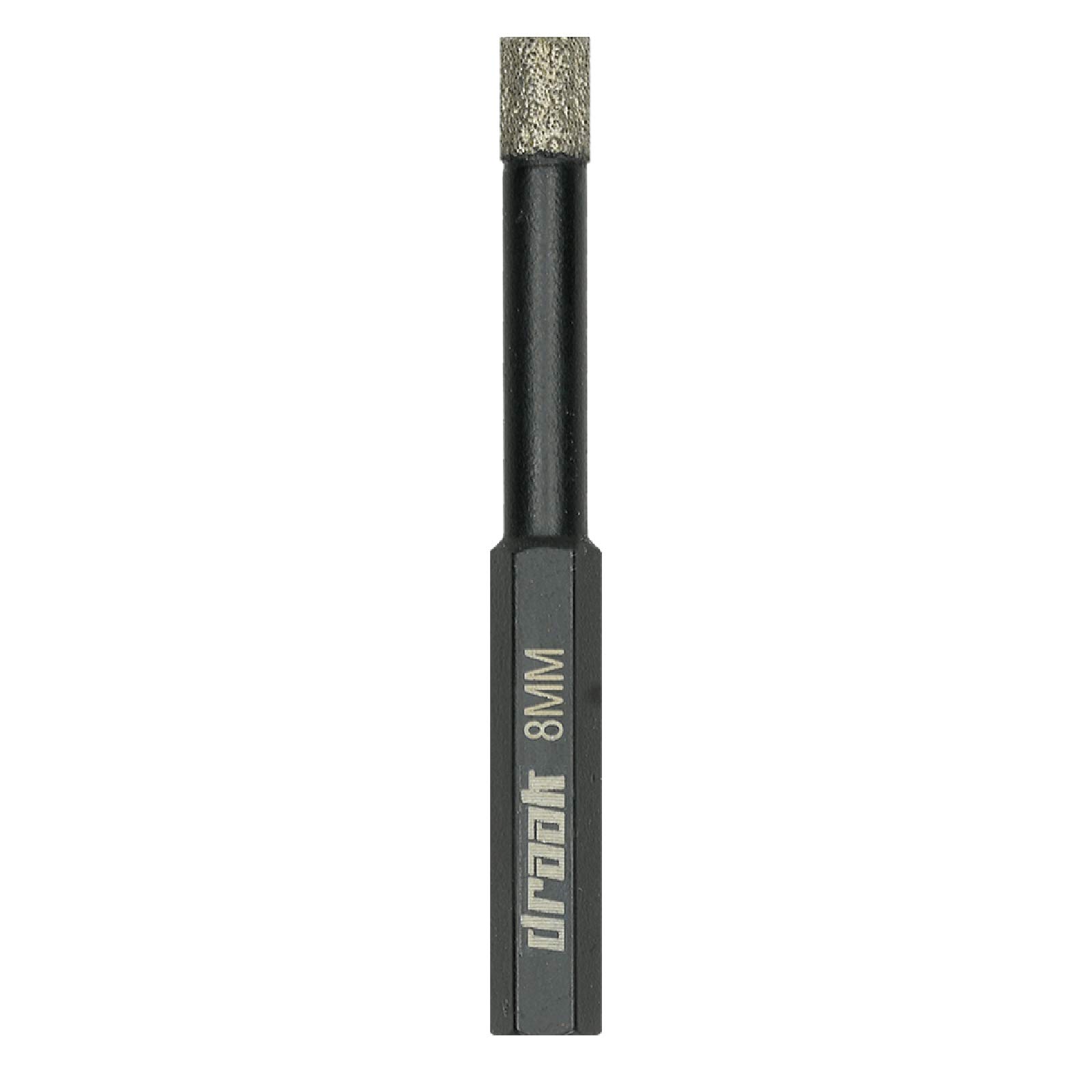 Draak Black Dry Diamond Drill Bit 8Mm Wax Filled For The Toughest Materials Including Marble, Granite, Porcelain, Ceramic & Glass Tiles Vacuum Brazed Porcelain 5