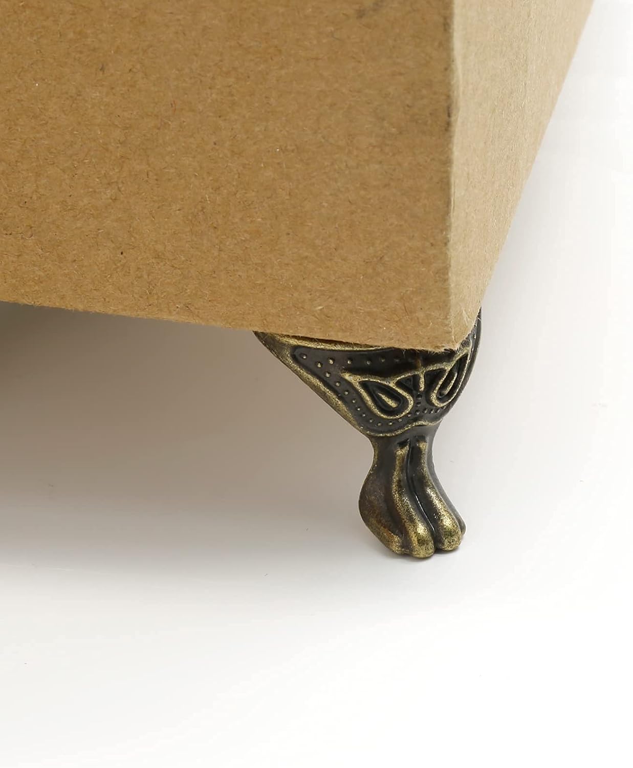 Zorfeter 20 Pcs Antique Brass Box Legs, Wood Case Jewelry Chest Storage Box Feet Corner Protector Decorative (Style3, Bronze)