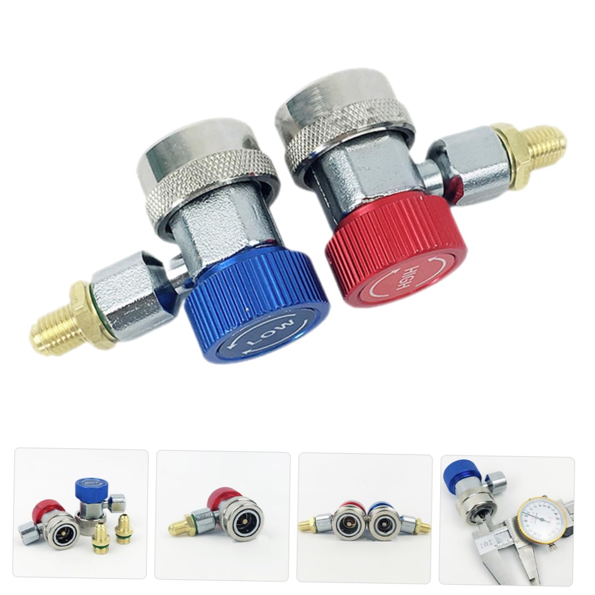 iplusmile Manometer Klimaanlage R32 Adapter Metall 2 Stück mit Präzisem Gewinde für Kältemittelanschluss im Klimaanlagenbereich