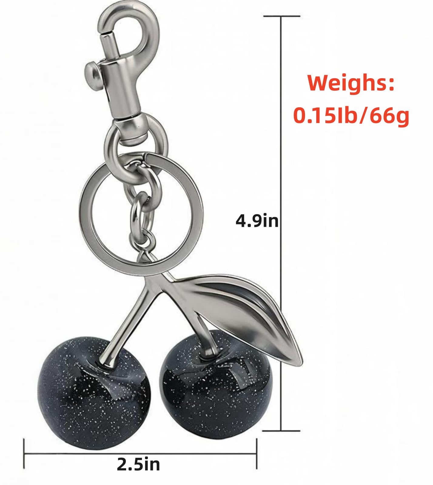 Condition photo showing New/Like New for glitter cherry keychain cherry bag charm 18k gold plated charms purse keychain car cherries accessories keychains