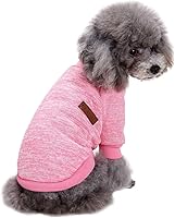 Jecikelon Soft Warm Dog Sweater for Small Dogs & Puppies - Winter Puppy Clothes XXS XS Cat Apparel Pink M