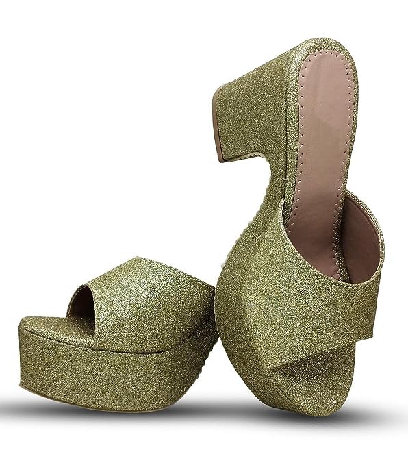 Image of Digni Sandal for Womens Chunky Heel Pump Sandals Party Wedding Strappy Sandals.