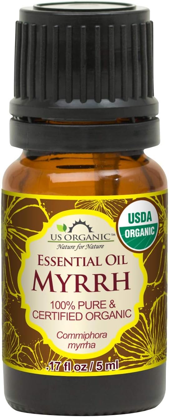 - 100% Genuine Myrrh Essential Oil - Sourced from The Horn of Africa, USDA Certified Organic, Extracted by Hydro-Distillation (Myrrh, 5 ml)