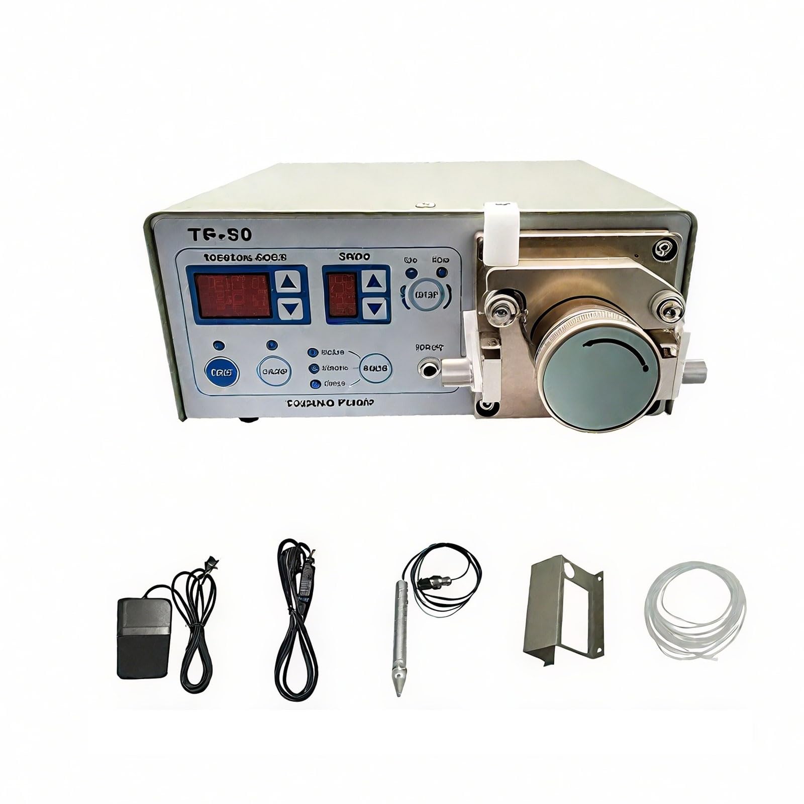 ZMJGLL Peristaltic Glue Dispenser with Digital Display, Semi-Auto Machine for Aqueous Glues Under 5000CPS, Speed 0-160RPM, Ideal for Solvents, Adhesives