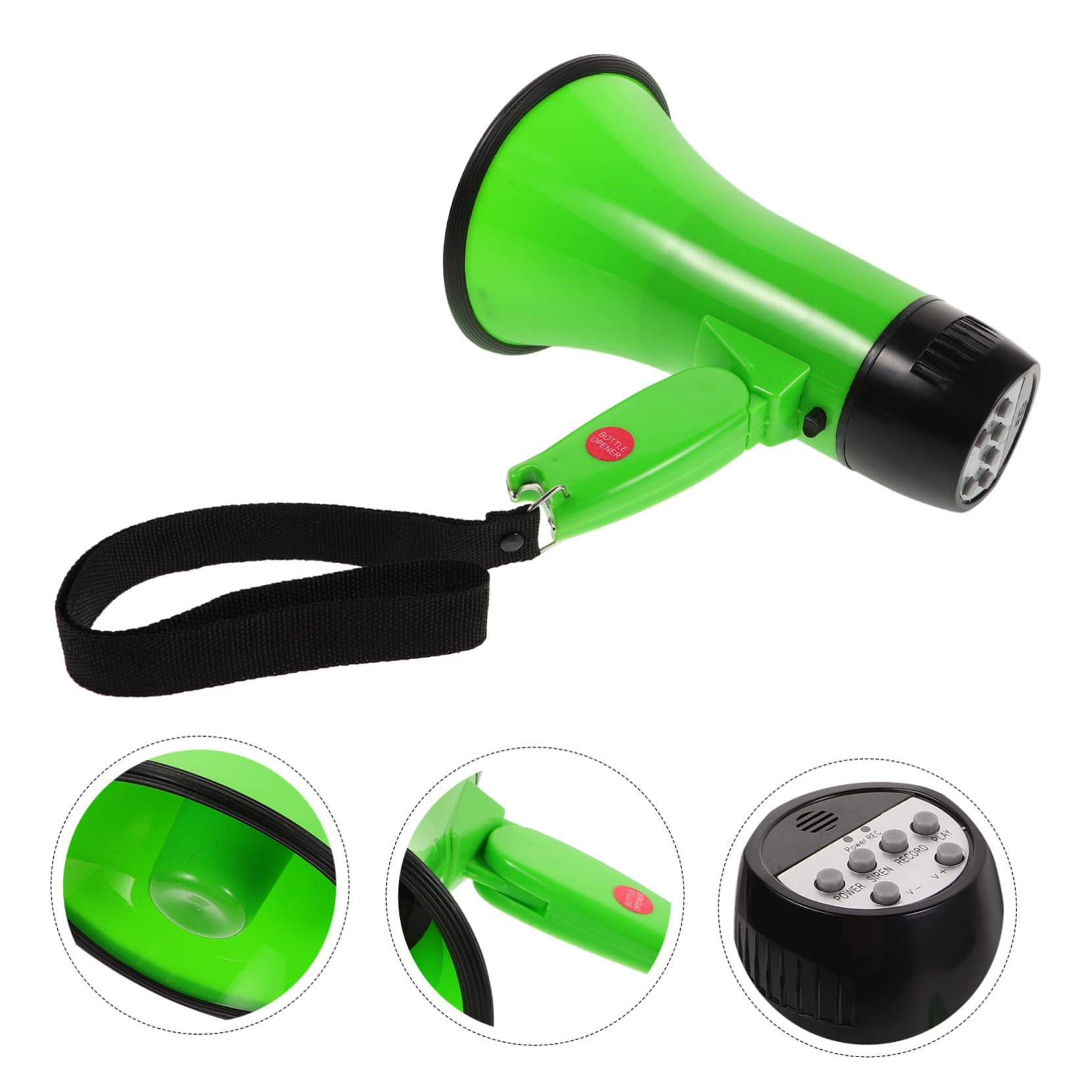Megáfono Portátil De 25w con Grabación De 240 Segundos, Altavoz De Mano Ligero y Compacto, Color Verde, para Animación Deportiva, Mercados Al Aire Libre y Seguridad Pública