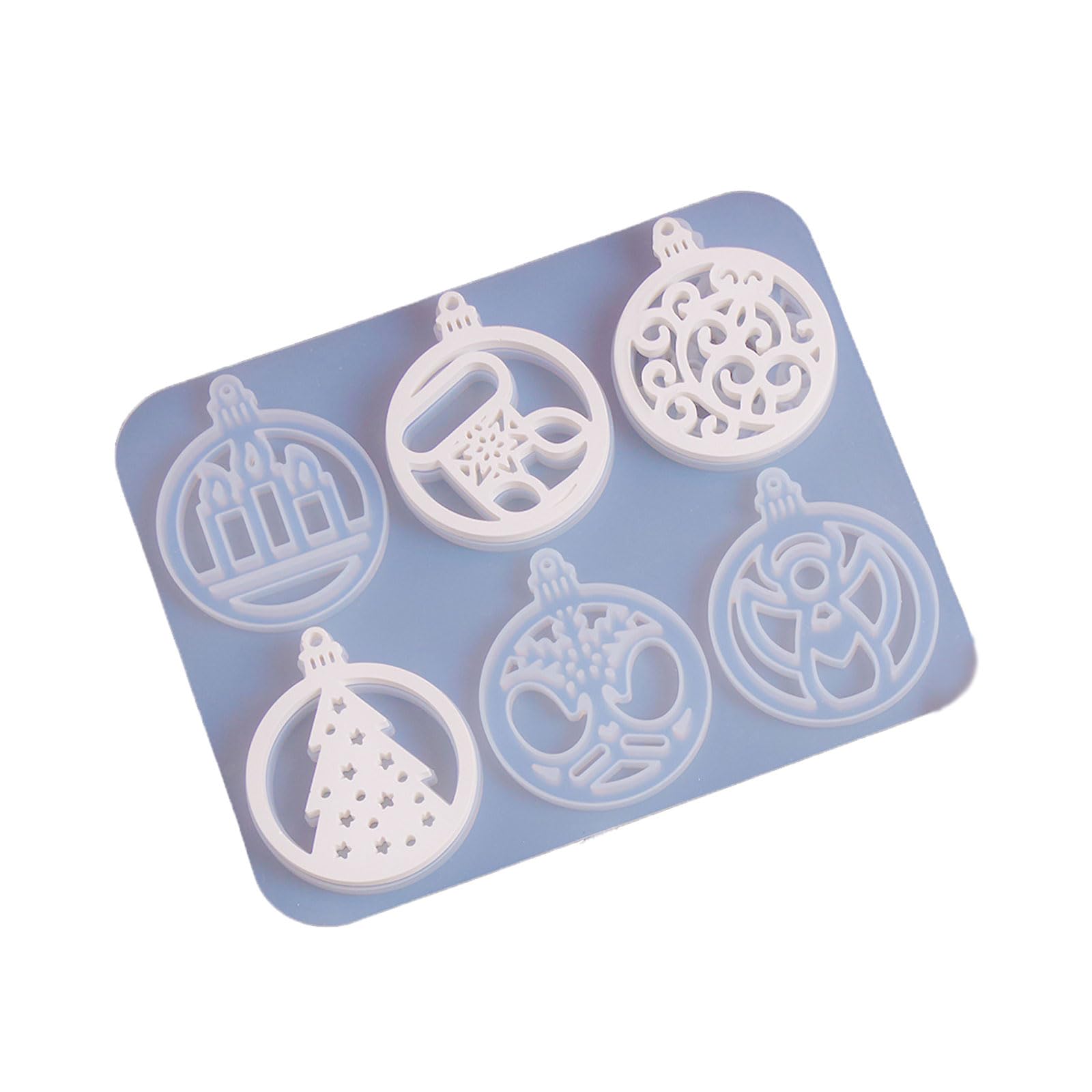 Jazuaiao Christmas Elastomer Cast for Ice Toll Pendants Crafting Recyclable Round Decoration Maker with Green Substance Celebratory Rosin Jewelry Cast