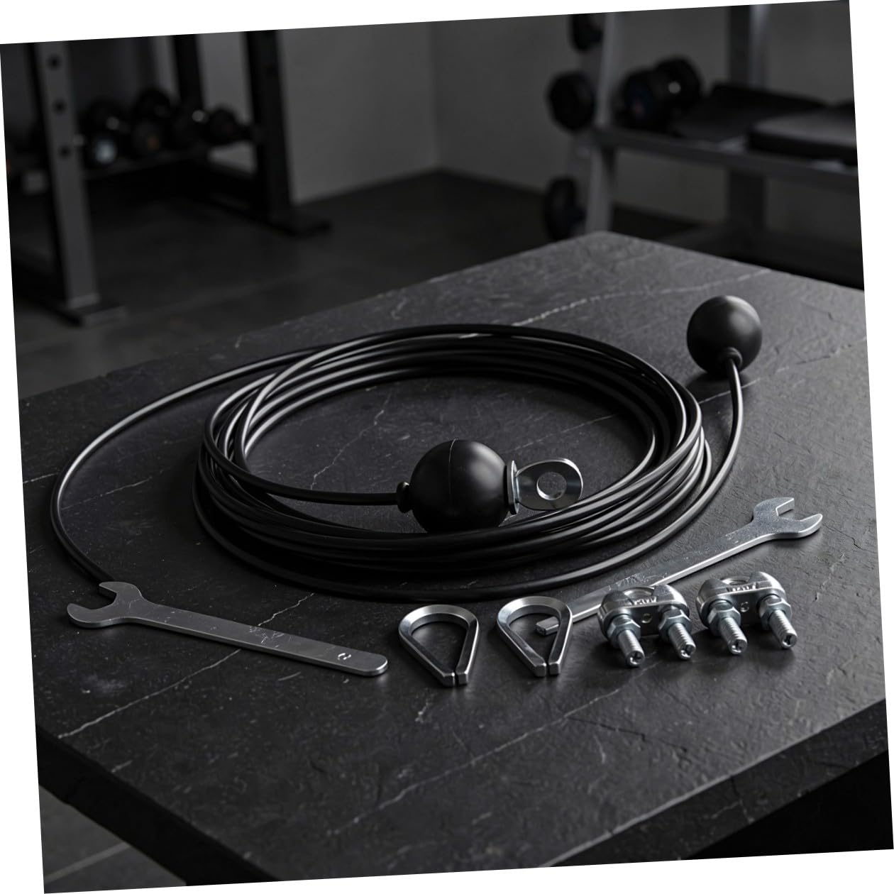 EXCEART 2 Juegos Cable de Poleas de Gimnasio Ajustable, 196 Pulgadas