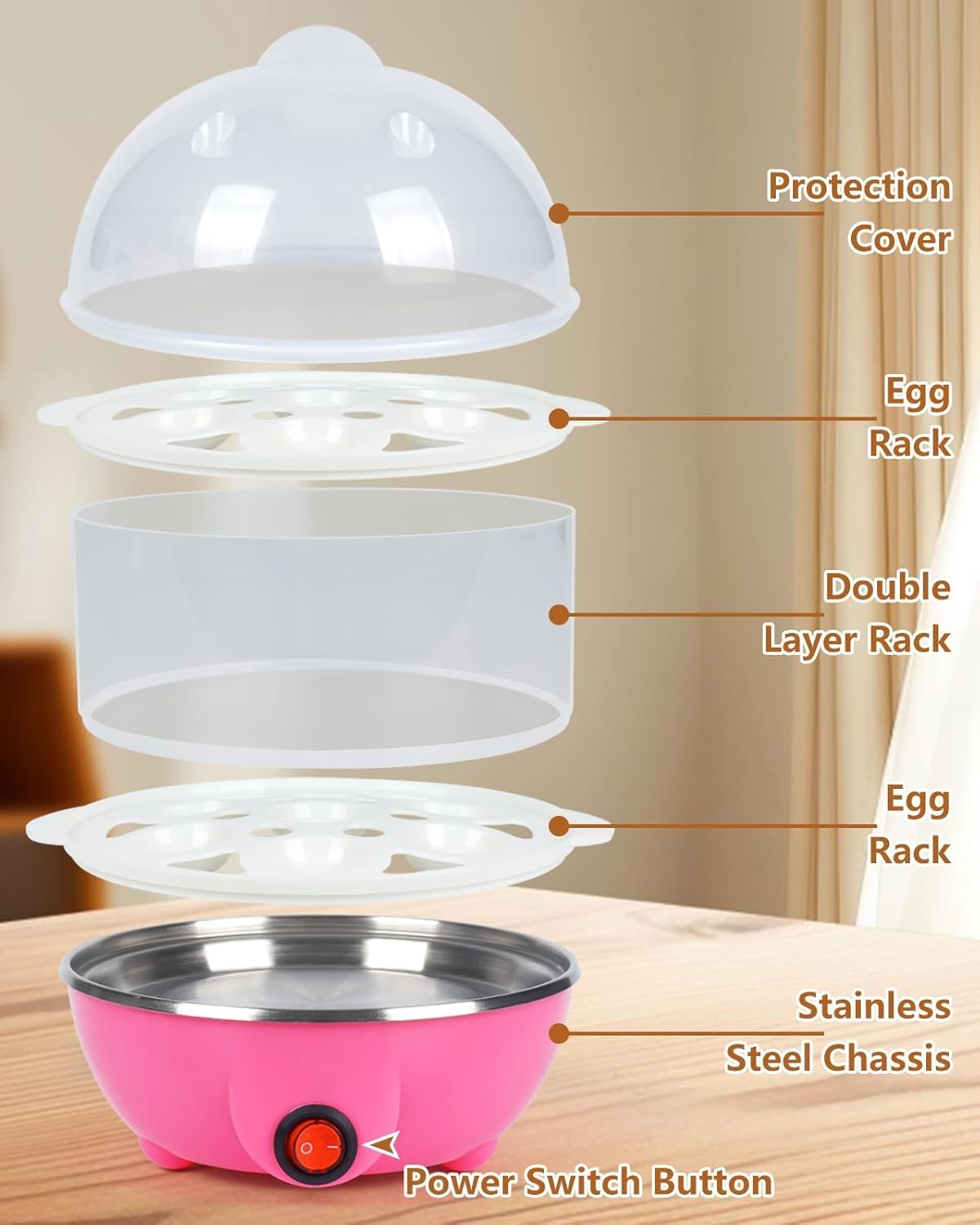 Mini Electric Egg Boiler - Perfect Boiled Eggs! -4