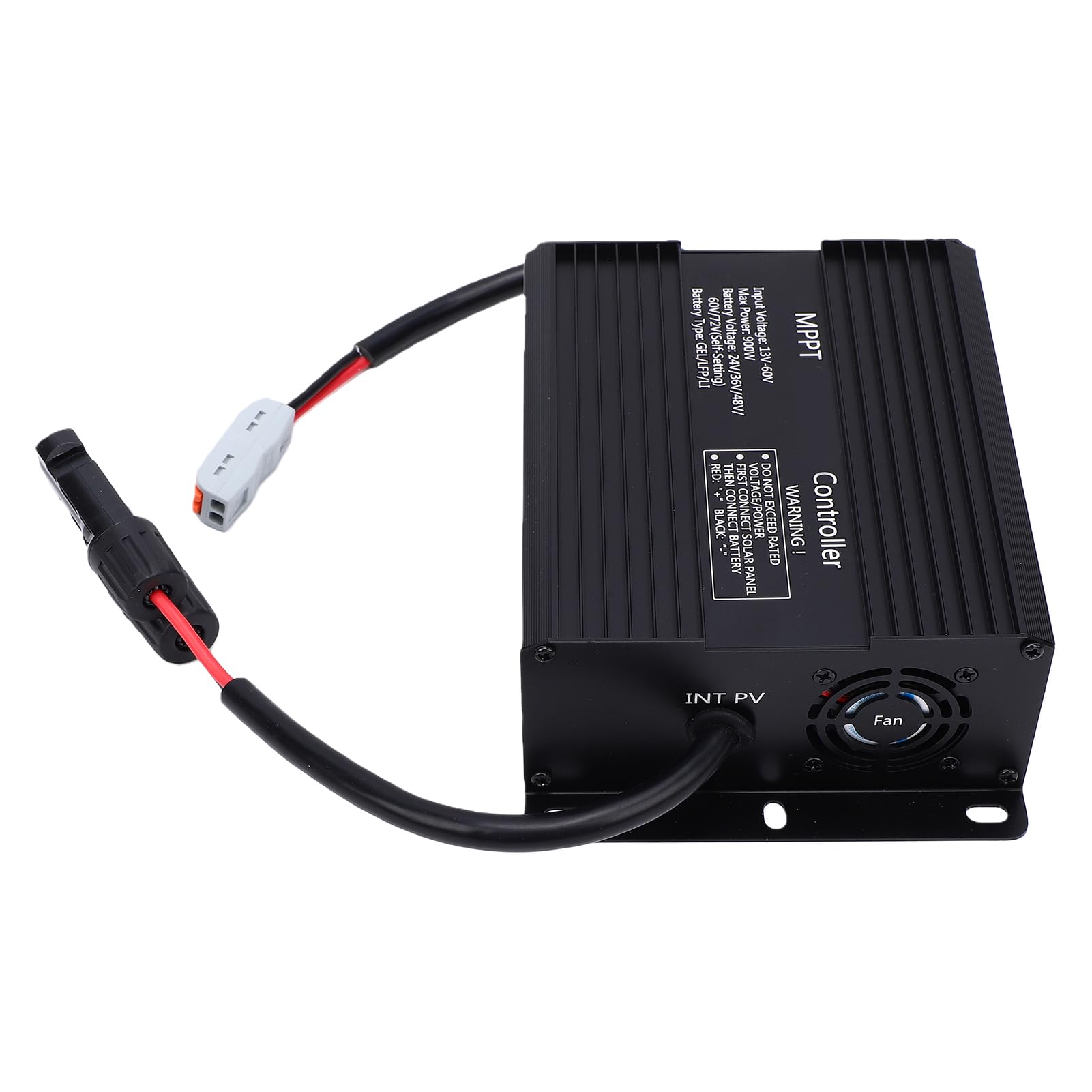 SEAFRONT Controlador de Carga Solar MPPT, Controlador de Cargador Solar 60A con Amplio Rango de Voltaje MPPT, 900W para Sistemas Solares RV Almacenamiento de Batería en el Hogar, Soporta 24V 36V 48V