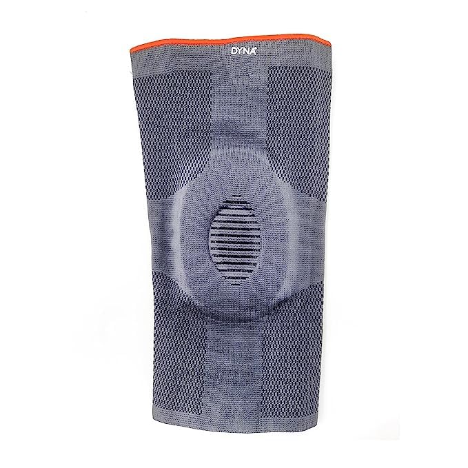 Image of Dyna Genugrip Knee Brace-3D Knitted Knee Cap with Gel Pressure Pad-Grey (Small)
