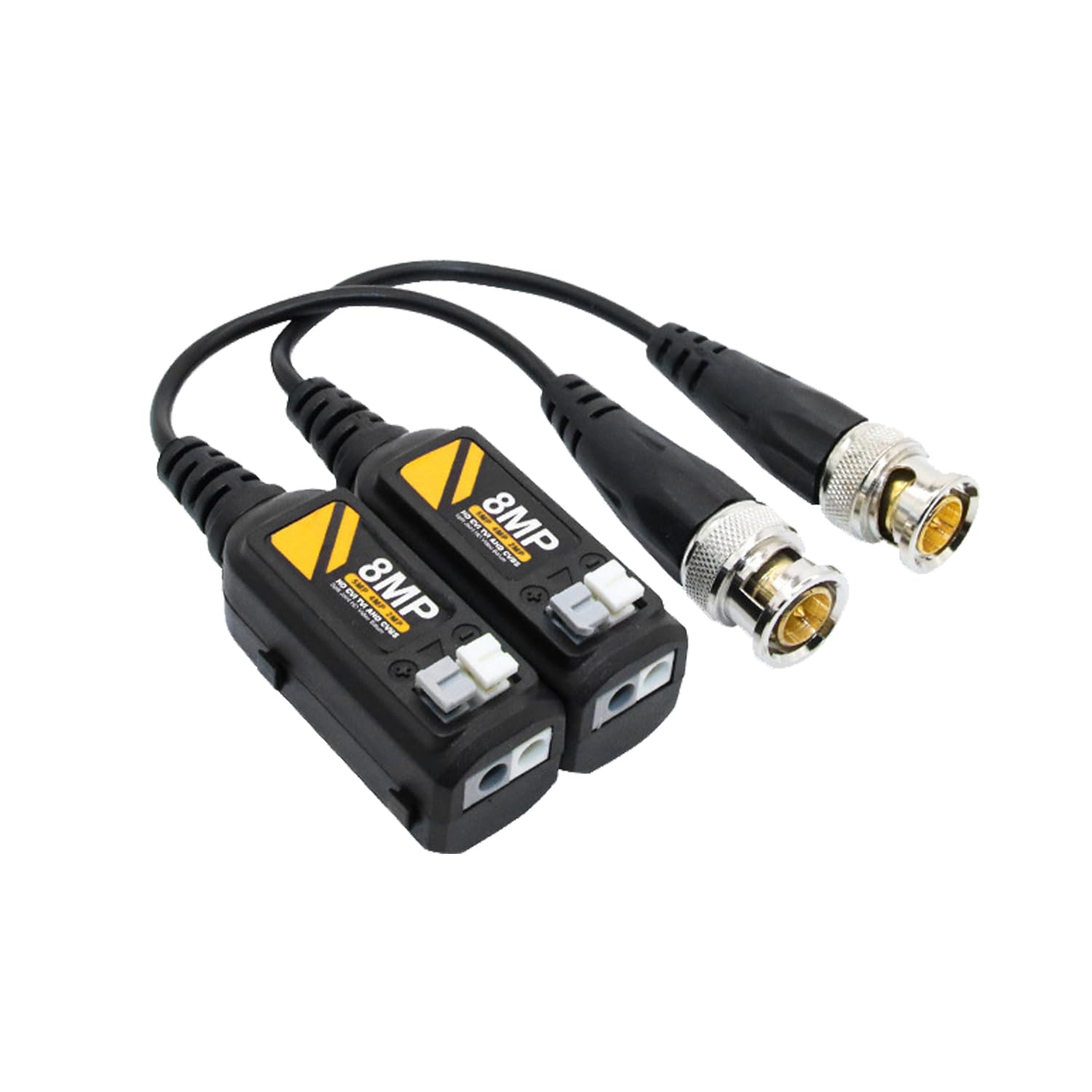 5 par 4K CCTV Video Balun Pasywne złącza AHD/TVI/CVI/CVBS Nadajniki sygnału kompatybilne z 8MP/5MP/4MP/3MP/720P/960P/1080P System kamer bezpieczeństwa BNC męski