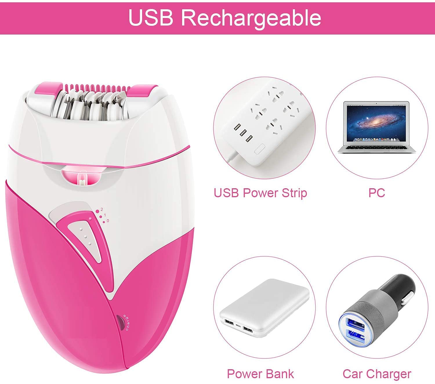 Buy Kyowoll Electric Hair Epilator Removal for Women with LED Light