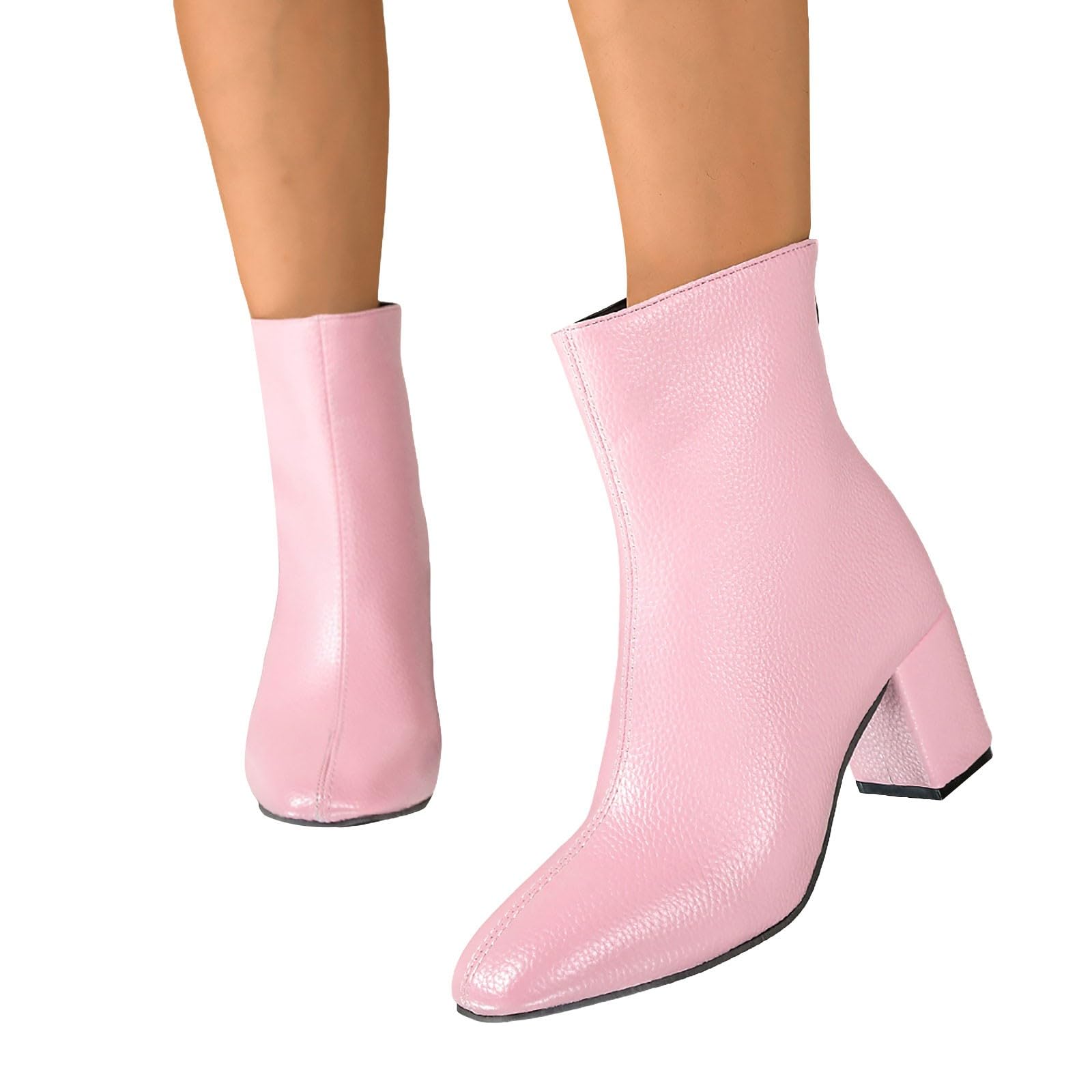 Stivali Donna Antiscivolo Stivaletti con Cerniera Comodi Chic Stivaletto Robusti Antivento Leggero Versatili Stivali da Pioggia Autunno Inverno Stivaletti per Esterni Neve Trekking e Giardino