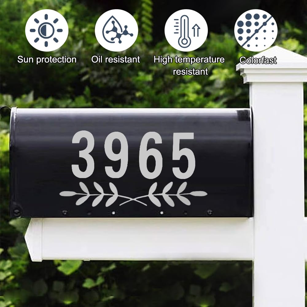 Adesivi Numeri Argento 3 Pollici - 30 Pezzi Impermeabili E Riflettenti