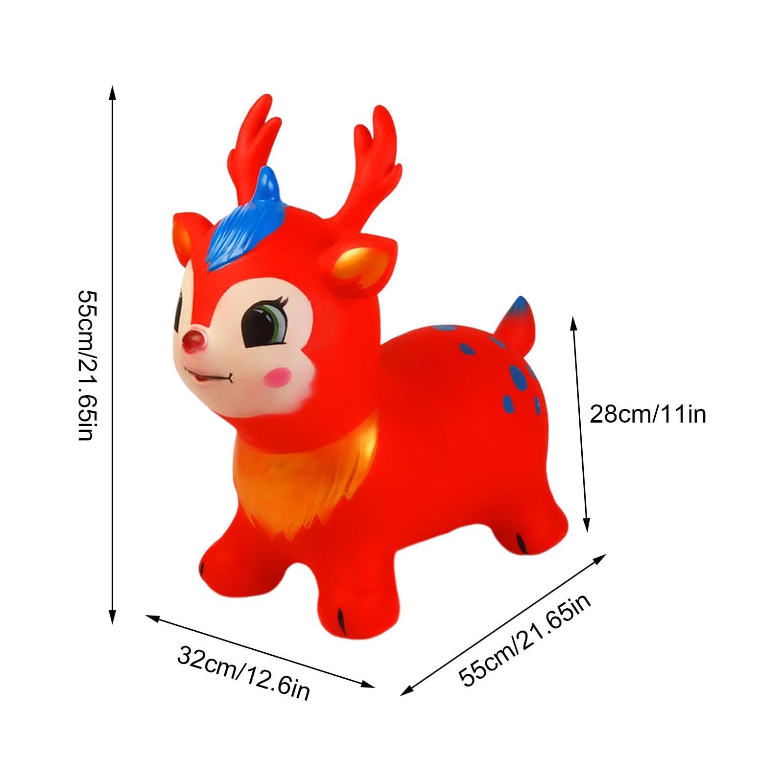 Caballo Saltarín,Inflable Caballo de Montar,Animal Saltarín para Niños - para Uso en Interior y Exterior, Casa, Preescolar, Zona de Juego, Viaje, de Cumpleaños