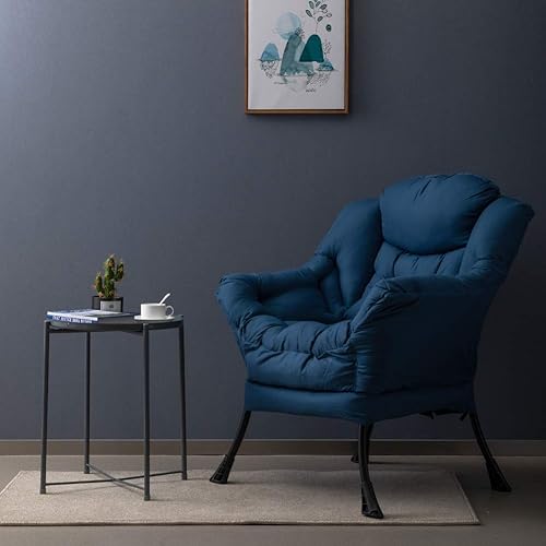 Miniatura 180 de HollyHOME - Silla perezosa grande de tela para sala de estar, silla de lectura, acogedora silla de descanso con reposabrazos, sofá de ocio, color