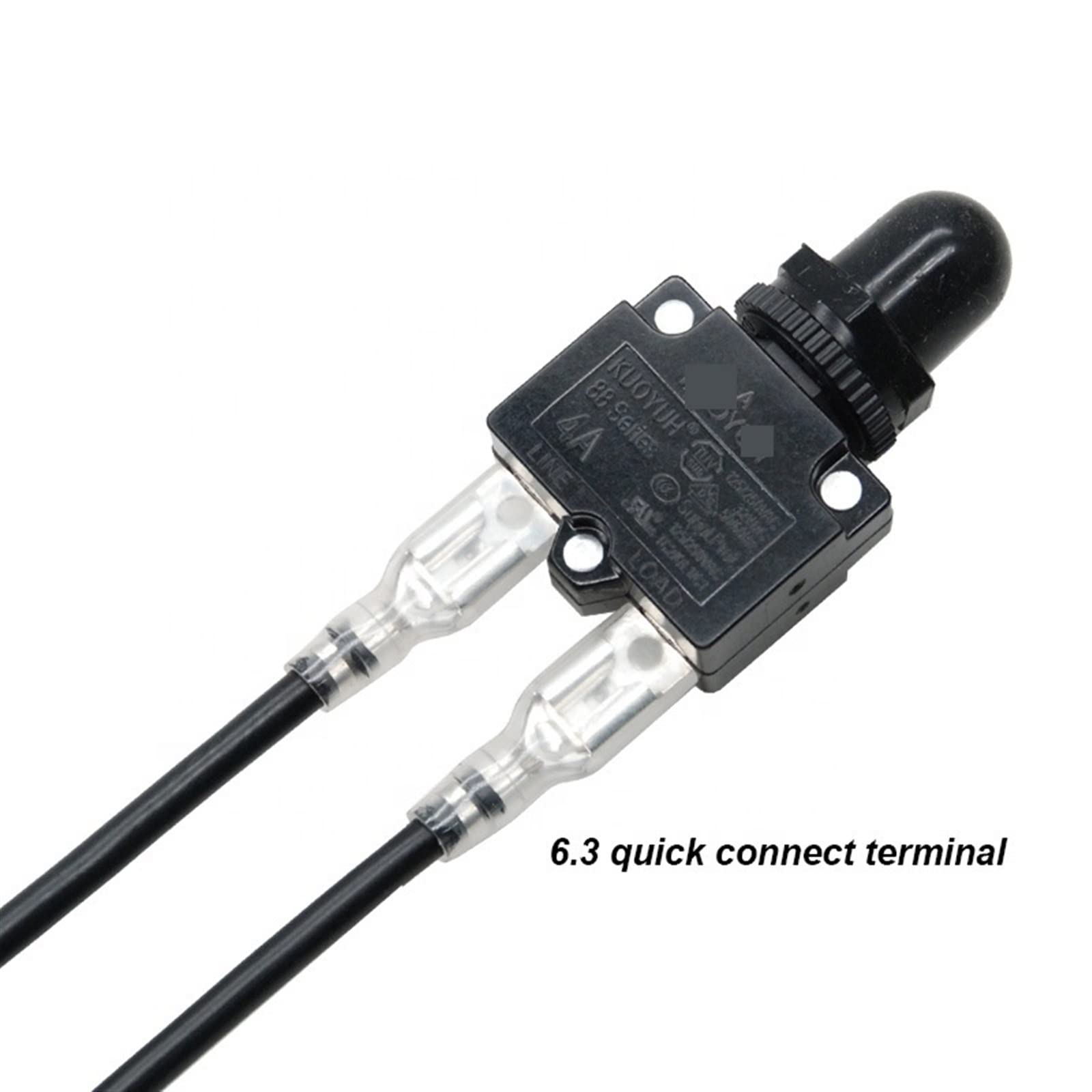 Protecteur thermique de moteur de pompe à bouton-poussoir série 88 avec disjoncteur avec fil 12AWG 150mm 1 pièces(6A)