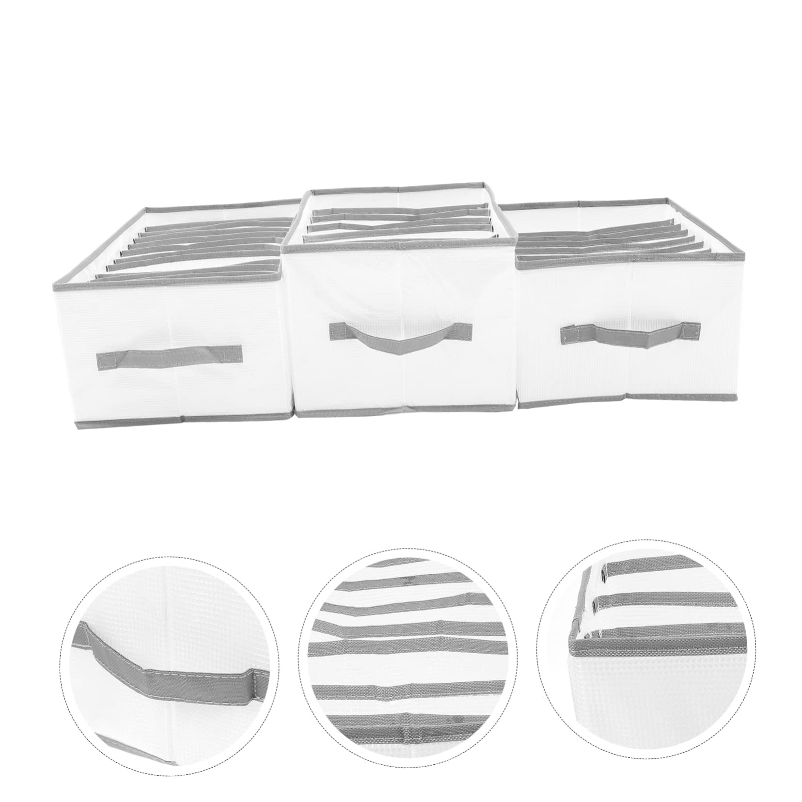 3pezzi Organizer Vestiti Scomparti Contenitore Pieghevole Per Armadio Scatola Per Riporre Abiti e Oggetti in Casa e Camera Da Letto Resistente e Lavabile