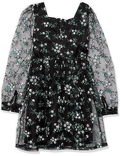 Speechless Girls' Long Sleeve Fit and Flare Embroidered Dress2