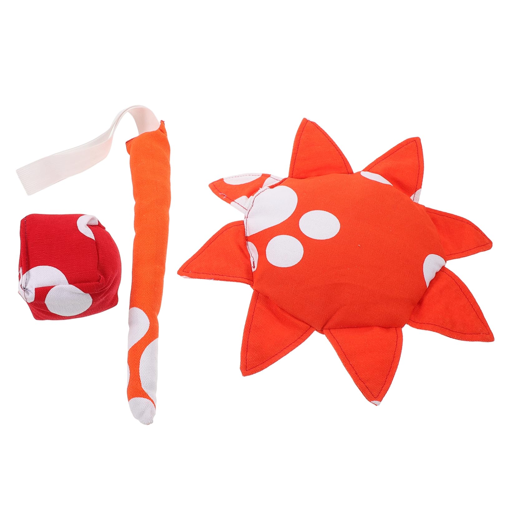 ERINGOGO Complete Set of Soft Boys and Girls Bean Bag Toys Flying Disc Bean Bag Tail Red Footprint for Indoor Outdoor Play