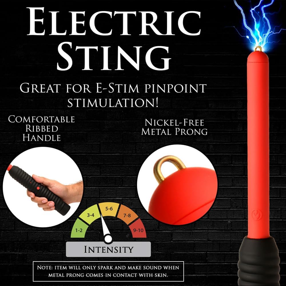 Electric Shock Wand Bondage Kits, SM Sex Toys for Couple E-stim Electroshock, BDSM Gear Electroplay Sextoy Shocking Rod Zapping Kinky Play Submission Masochism Dominance