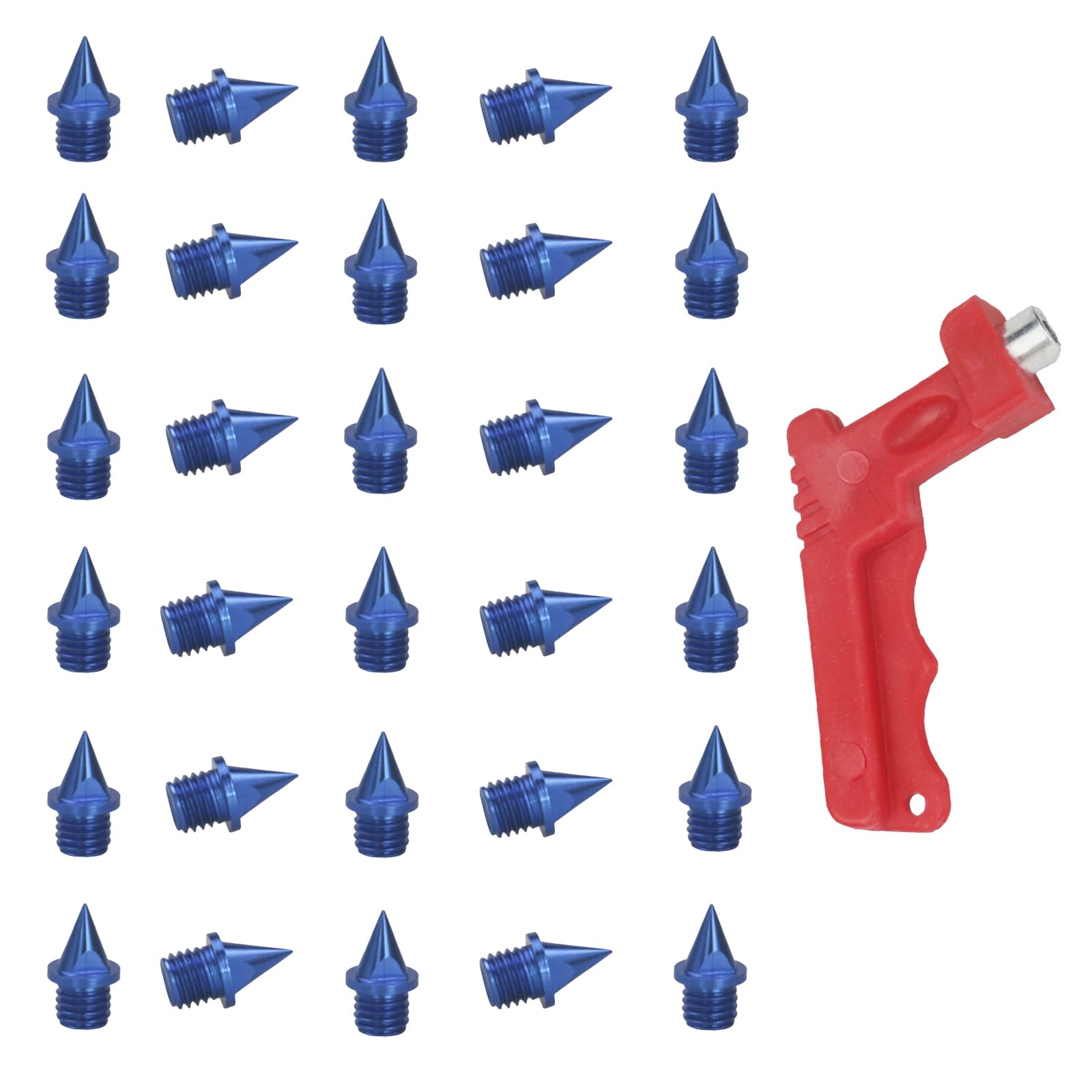 SATONBEYI 1/4 Inch Track and Cross Country Spikes with Wrench, Pyramid Track Field Shoe Spikes for Sprinting