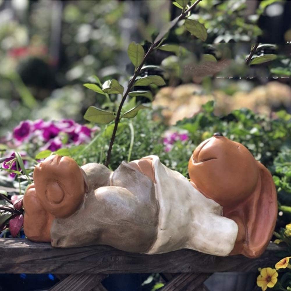 Statua all'aperto Scultura da Giardino Statua Resina Coniglio Vaso di Fiori Vaso di Fiori Decorazione Decorazione Creativa del Giardino Decorazione Cortile Decorazione per Piccoli Animali Re