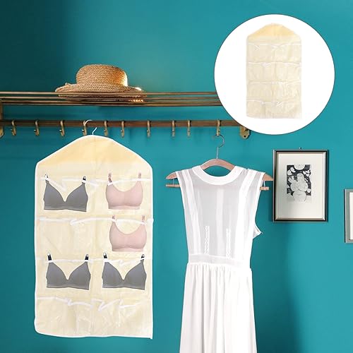 Miniatura 9 de Alipis 16 bolsas ordenadas puerta organizador de ropa interior estante de malla de almacenamiento con estante de bolsa colgante colgador de baño