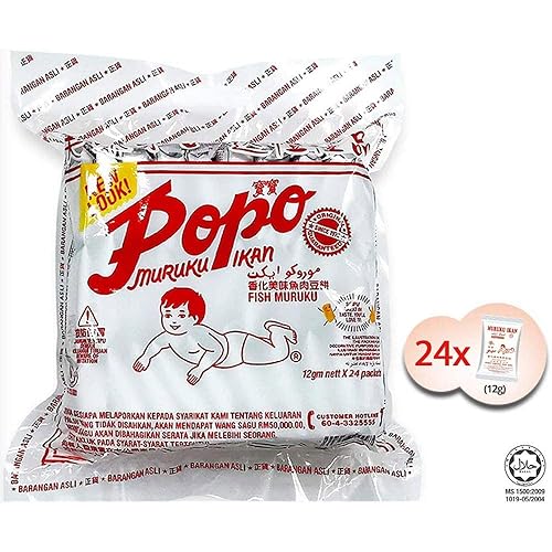 Miniatura 2 de Popo Malasia Fish Muruku Cracker Original Sabor Crispy Snack Time Biscuit Muruku Ikan Biskut Malasia Halal 24 x 042oz 847oz
