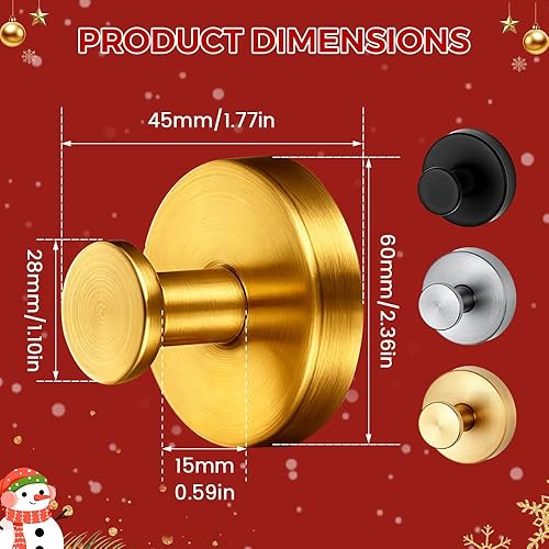 Miniatura 7 de Ganchos de Ventosa para Coronas de Puerta, Colgadores de Corona de Acero Inoxidable Resistente para Puerta Delantera, Colgador de Corona para Puerta