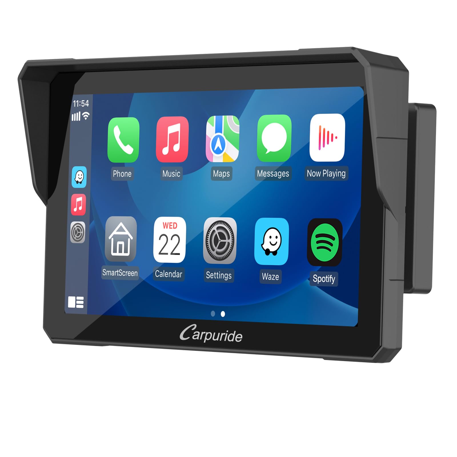 Carpuride W702B Pro Motorcycle Carplay Screen with Mount for