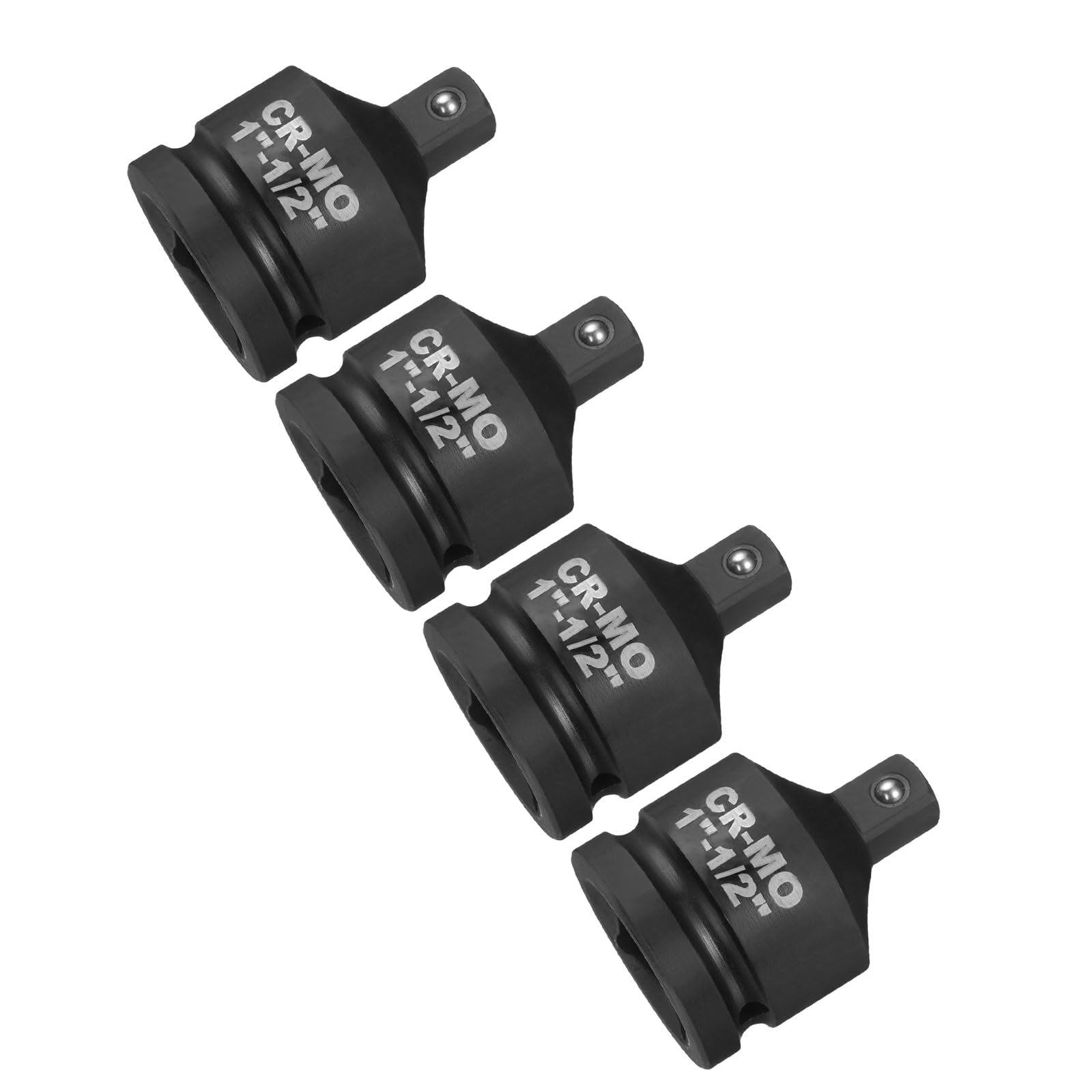 HARFINGTON Lot de 4 adaptateurs de douille à choc femelle 2,5 cm vers mâle 1,27 cm carré réducteur standard SAE CR-MO en acier convertisseur à percussion clé à cliquet barre disjoncteur conversion