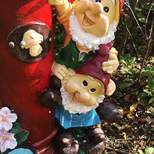 Posee Outdoor Resin Lawn Decor Sculptural Dwarfs Fire Hydrant Tap Garden Large Statue #TOP1