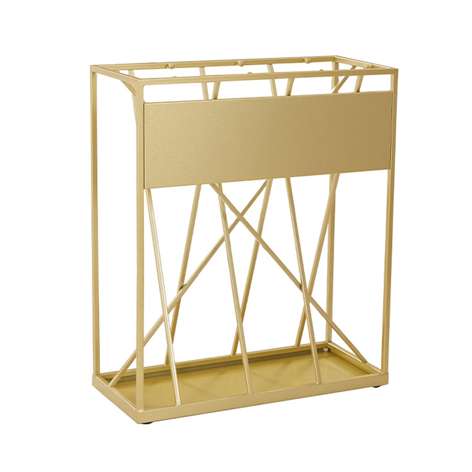 Porte-parapluie rectangulaire métal grand support d'entrée de canne